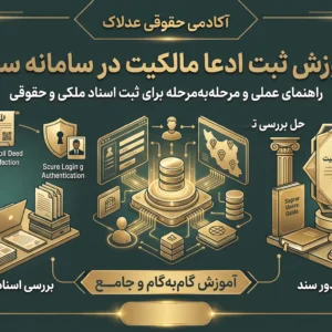 آموزش ثبت ادعا مالکیت در سامانه ساغر